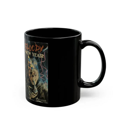 BLOODY NEW YEAR (VHS COVER) - Black Coffee Mug - Go Mug Yourself