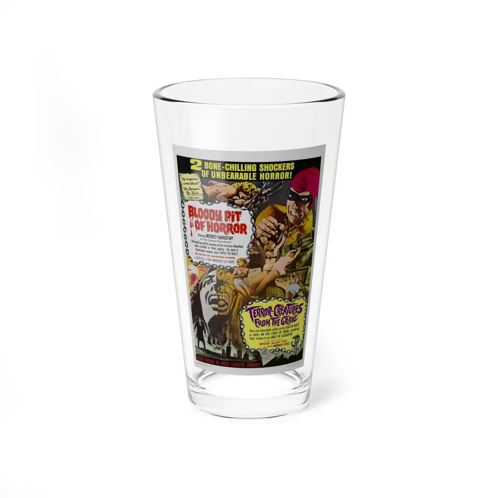 BLOODY PIT OF HORROR +TERROR CREATURES FROM THE GRAVE 1965 Movie Poster - Pint Glass 16oz-16oz-Go Mug Yourself