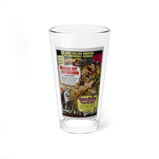 BLOODY PIT OF HORROR +TERROR CREATURES FROM THE GRAVE 1965 Movie Poster - Pint Glass 16oz 16oz - Go Mug Yourself