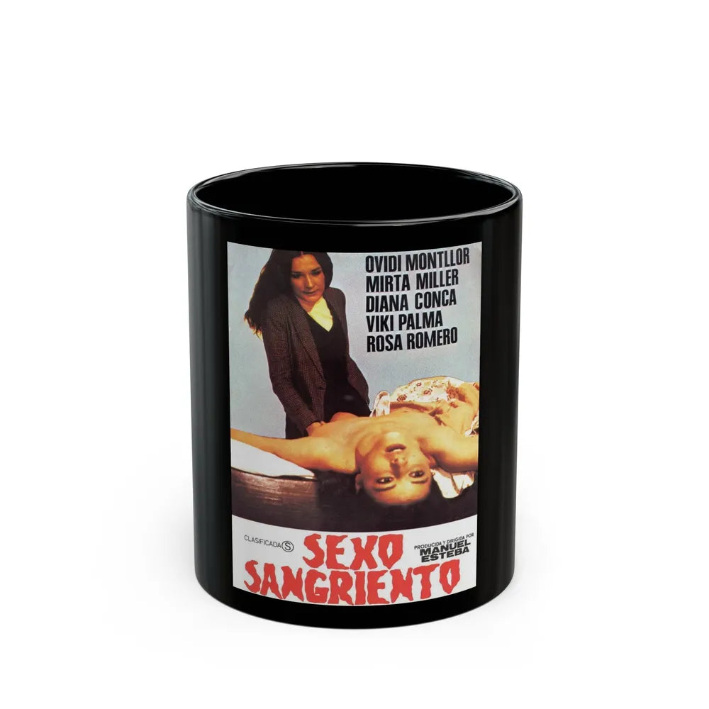 BLOODY SEX 1981 Movie Poster - Black Coffee Mug-11oz-Go Mug Yourself