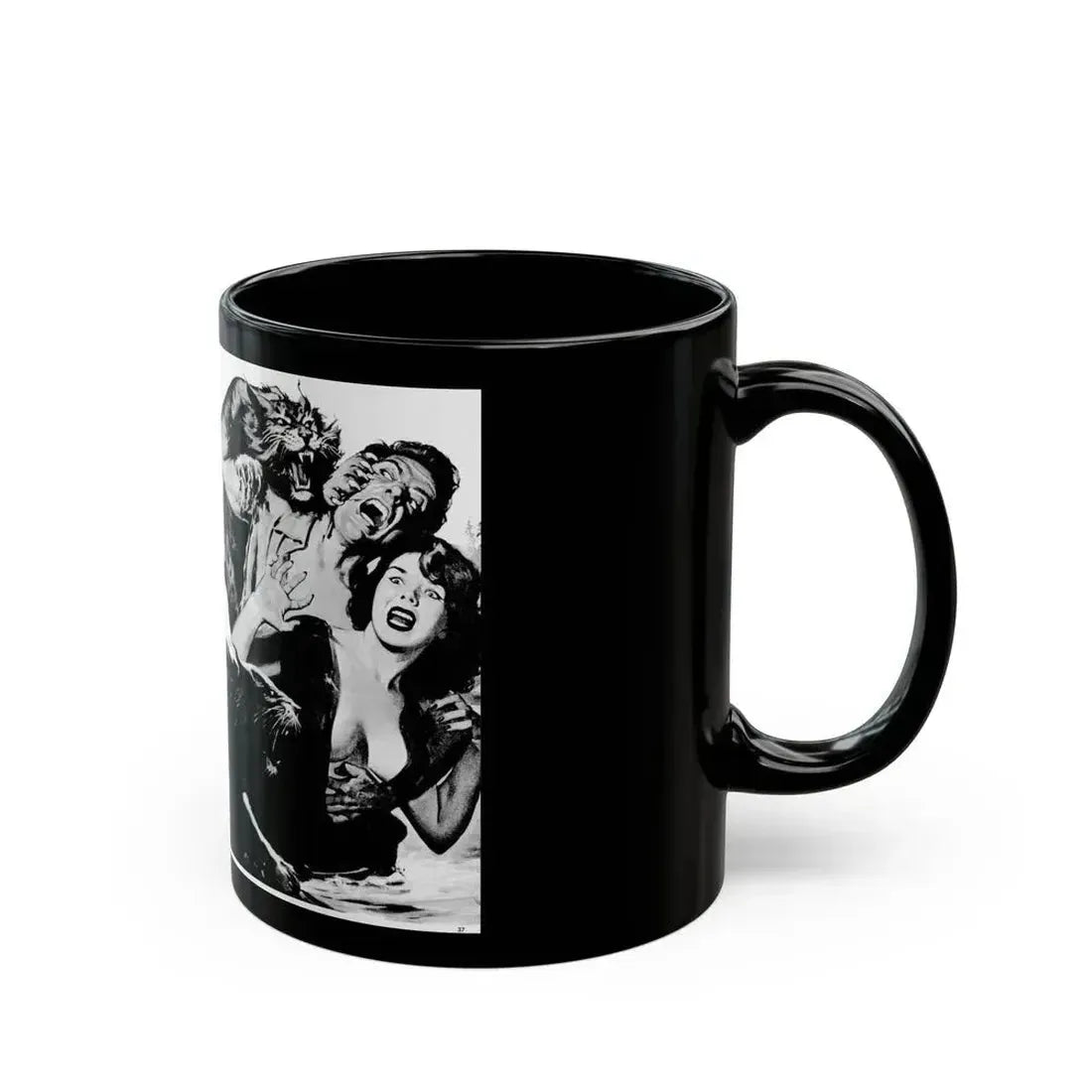 Bloody Teeth of Doom, Real Men, August 1967 - Black Coffee Mug - Go Mug Yourself