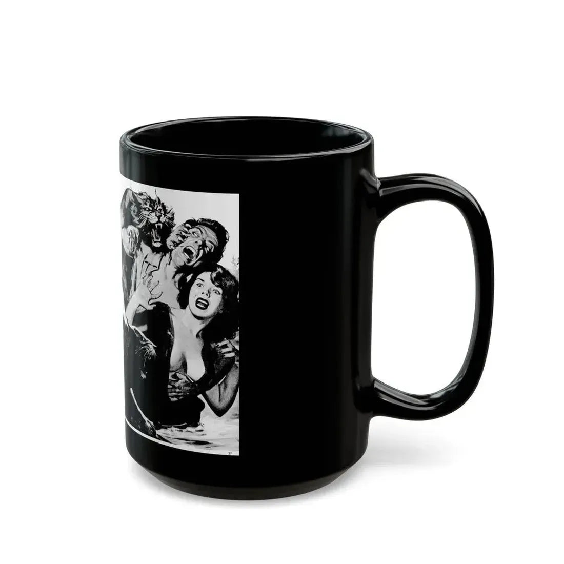 Bloody Teeth of Doom, Real Men, August 1967 - Black Coffee Mug - Go Mug Yourself
