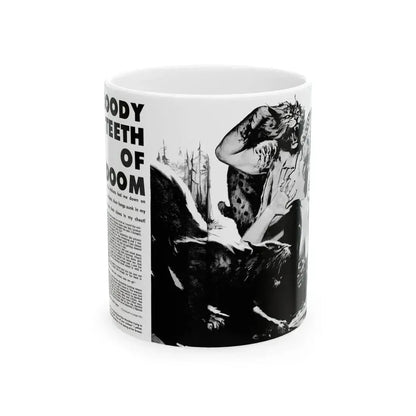 Bloody Teeth of Doom, Real Men, August 1967 - White Coffee Mug 11oz - Go Mug Yourself