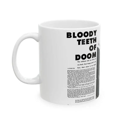Bloody Teeth of Doom, Real Men, August 1967 - White Coffee Mug - Go Mug Yourself