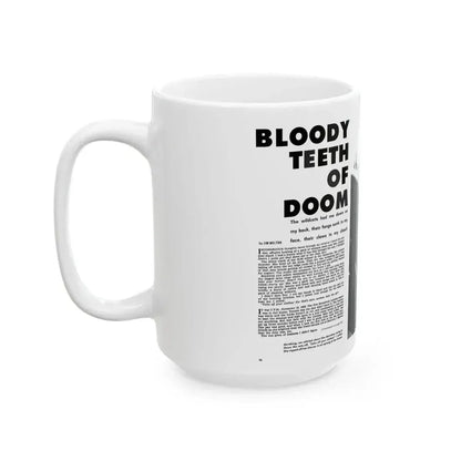 Bloody Teeth of Doom, Real Men, August 1967 - White Coffee Mug - Go Mug Yourself