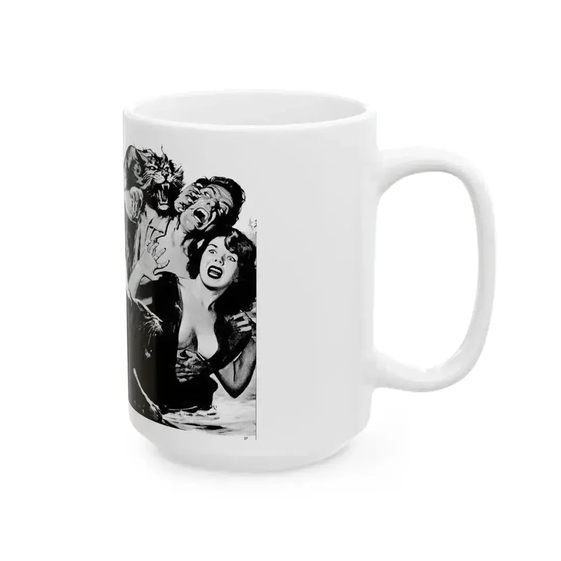 Bloody Teeth of Doom, Real Men, August 1967 - White Coffee Mug - Go Mug Yourself