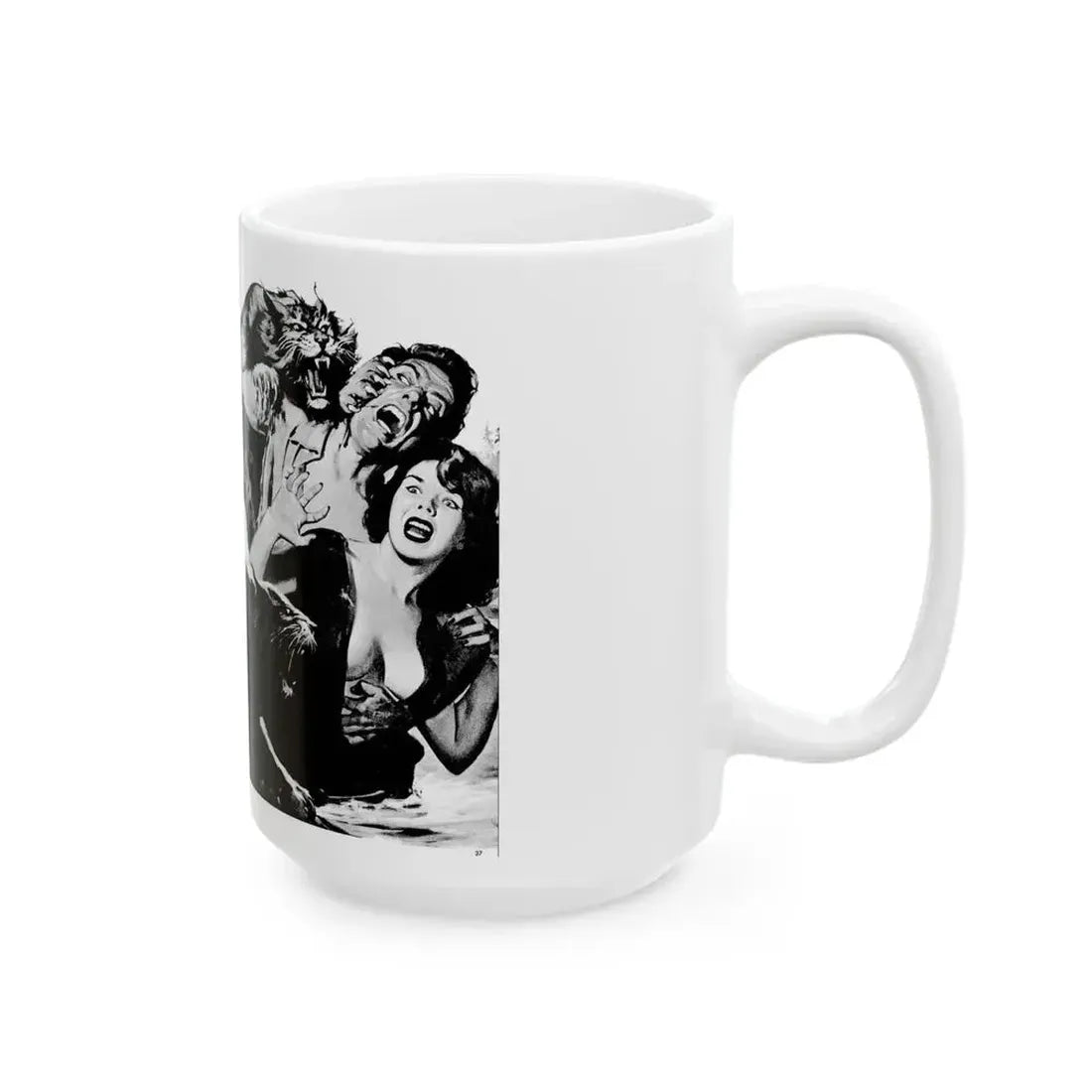 Bloody Teeth of Doom, Real Men, August 1967 - White Coffee Mug - Go Mug Yourself