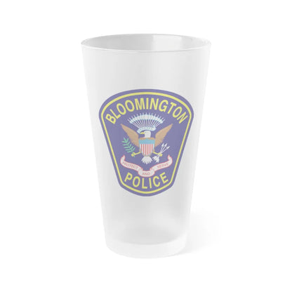 Bloomington Police Department Clinton Utah - Frosted Pint Glass 16oz-16oz-Frosted-Go Mug Yourself