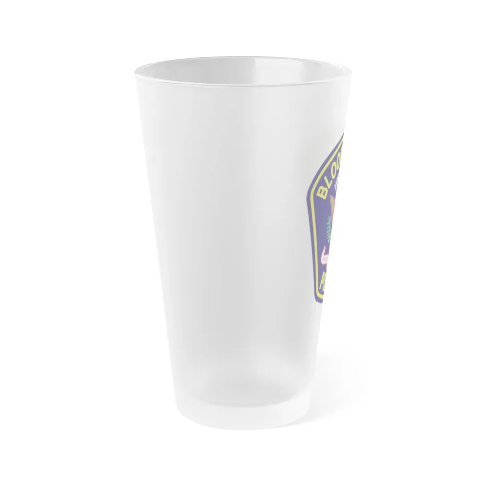 Bloomington Police Department Clinton Utah - Frosted Pint Glass 16oz-Go Mug Yourself