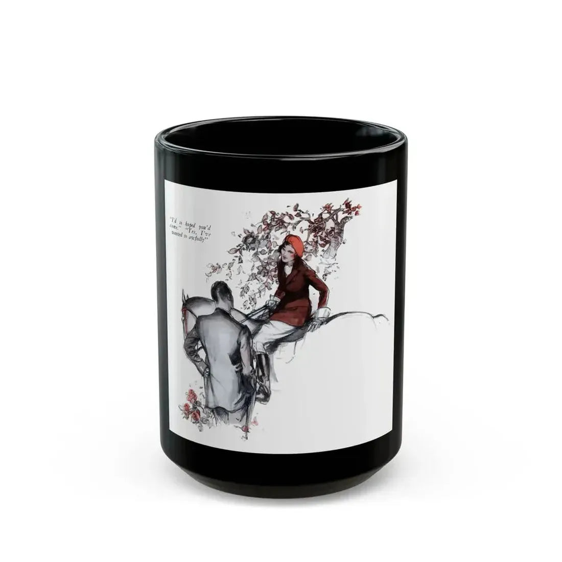 Blossom Without Leaves (1), McCall's magazine, December 1931 - Black Coffee Mug 15oz - Go Mug Yourself