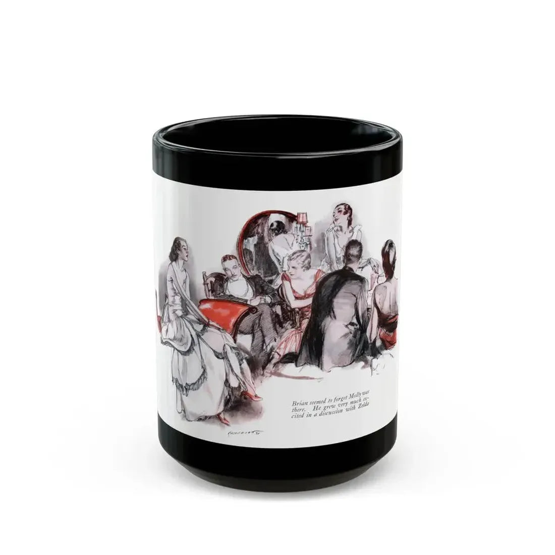 Blossom Without Leaves (2), McCall's magazine, December 1931 - Black Coffee Mug 15oz - Go Mug Yourself