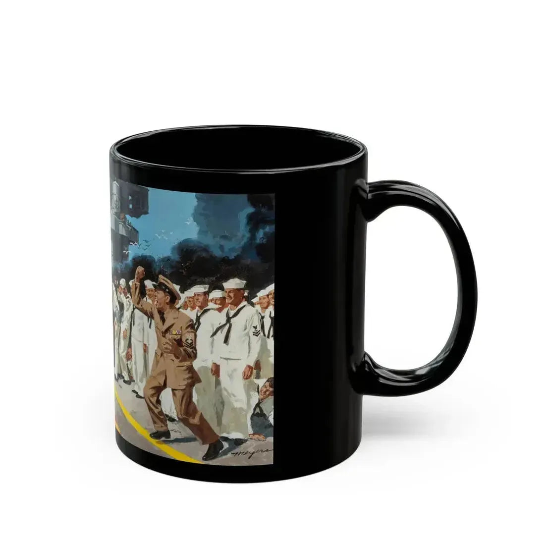 Blowing the Stokehole, story illustration - Black Coffee Mug - Go Mug Yourself