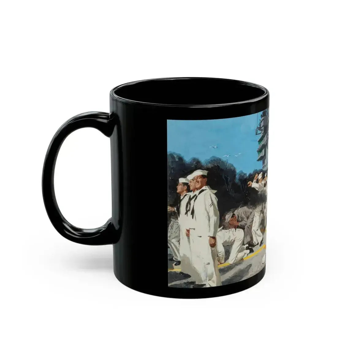 Blowing the Stokehole, story illustration - Black Coffee Mug - Go Mug Yourself