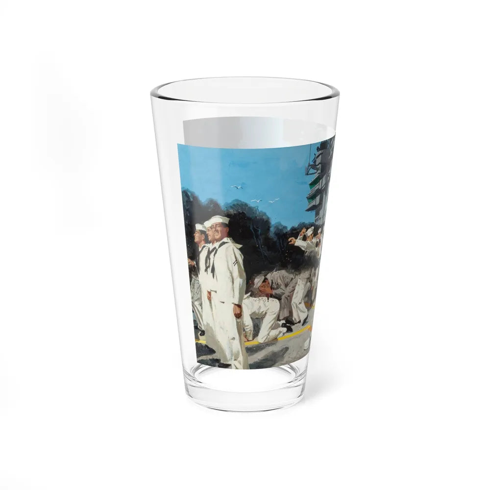 Blowing the Stokehole, story illustration (Magazine Illustration) Pint Glass 16oz-Go Mug Yourself