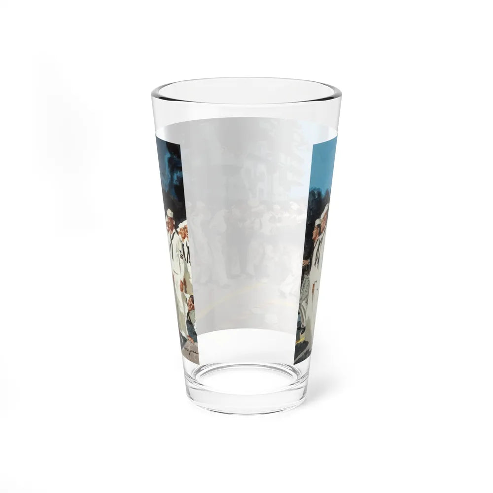 Blowing the Stokehole, story illustration (Magazine Illustration) Pint Glass 16oz-Go Mug Yourself