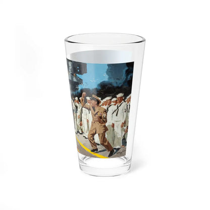 Blowing the Stokehole, story illustration (Magazine Illustration) Pint Glass 16oz-Go Mug Yourself