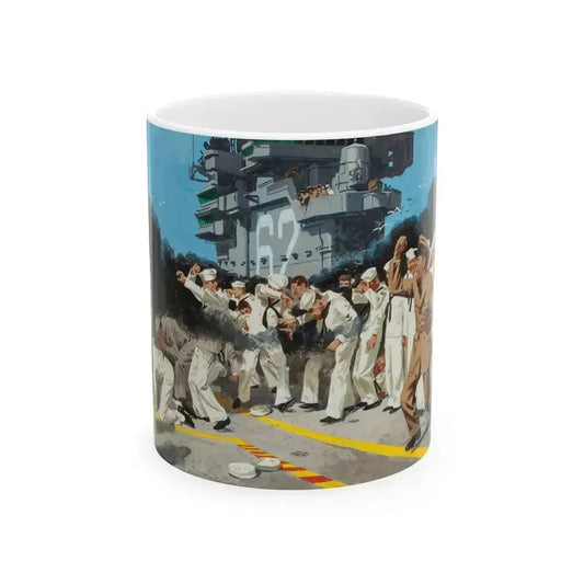 Blowing the Stokehole, story illustration - White Coffee Mug 11oz - Go Mug Yourself