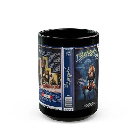 BLUE ANGEL CAFE SHOWTIME (VHS COVER) - Black Coffee Mug 15oz - Go Mug Yourself