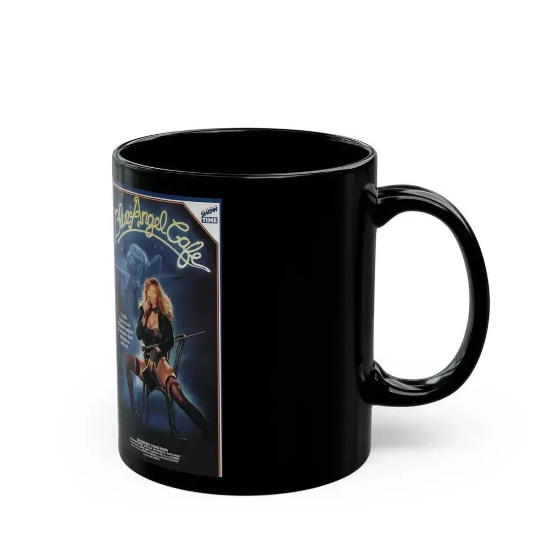 BLUE ANGEL CAFE SHOWTIME (VHS COVER) - Black Coffee Mug - Go Mug Yourself