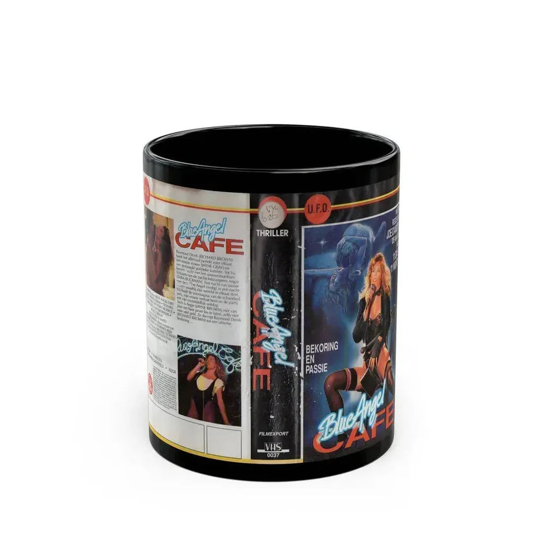 BLUE ANGEL CAFE (VHS COVER) - Black Coffee Mug 11oz - Go Mug Yourself