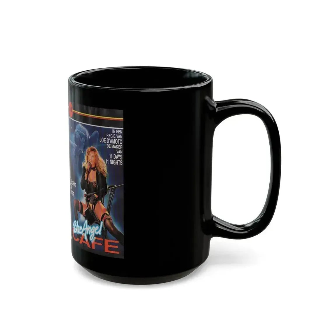 BLUE ANGEL CAFE (VHS COVER) - Black Coffee Mug - Go Mug Yourself