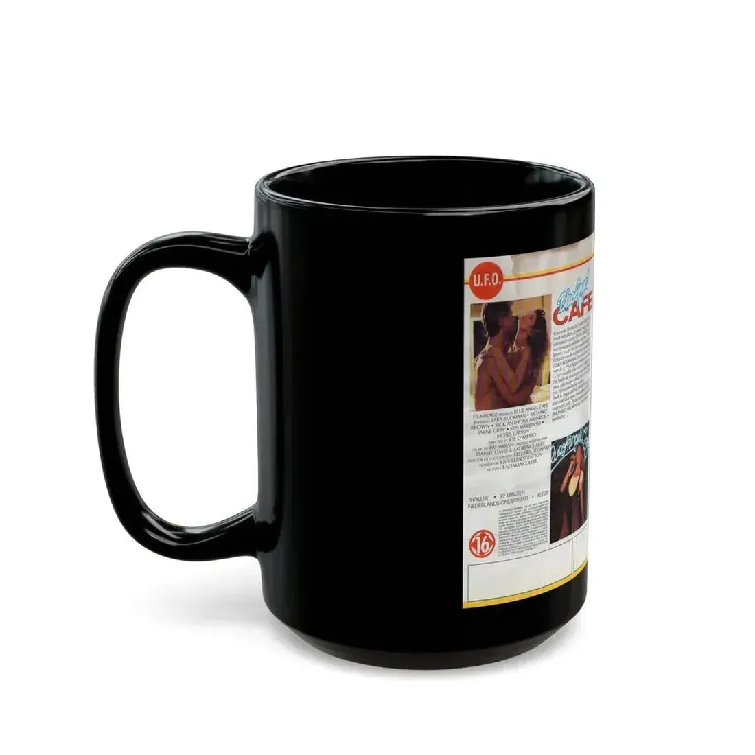 BLUE ANGEL CAFE (VHS COVER) - Black Coffee Mug - Go Mug Yourself