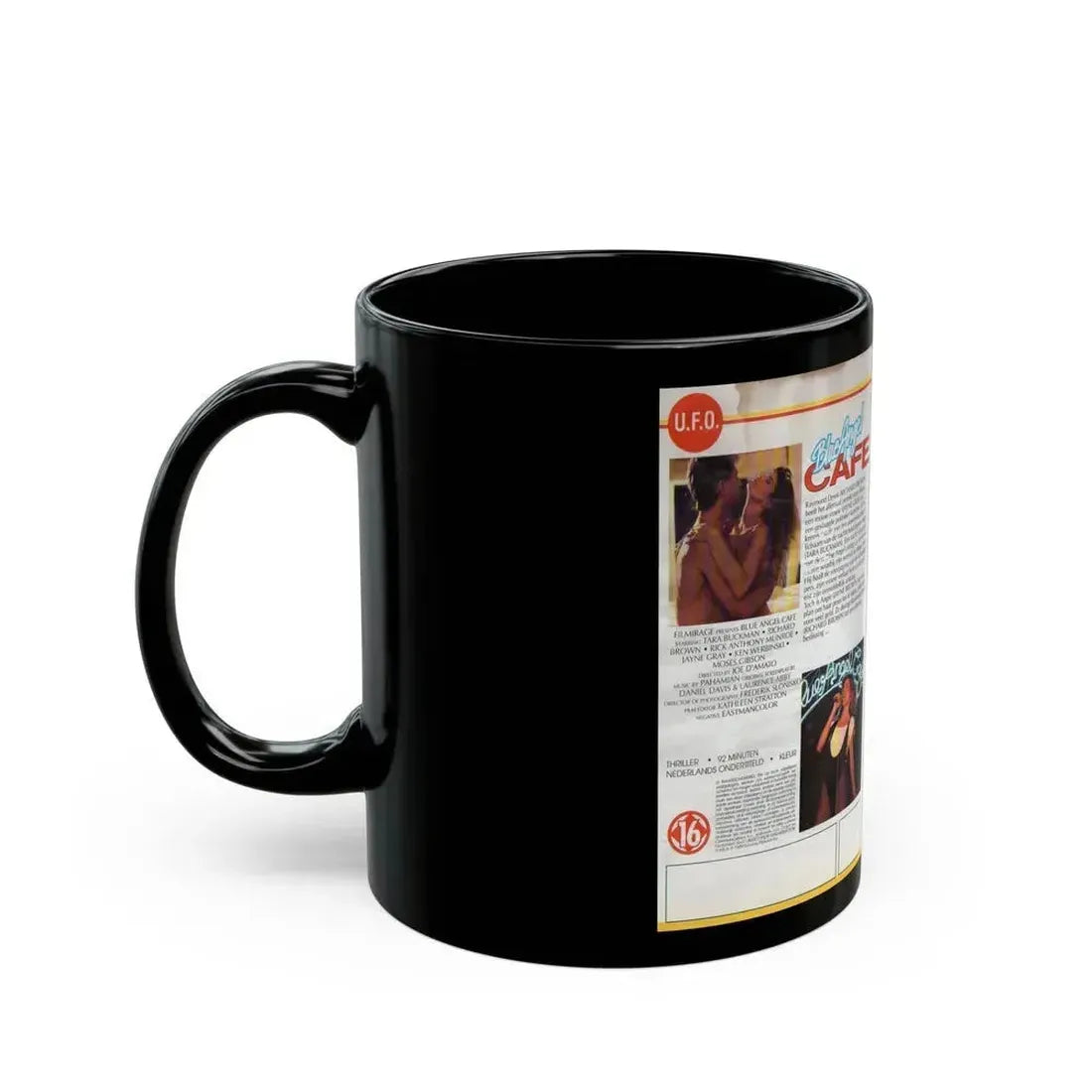 BLUE ANGEL CAFE (VHS COVER) - Black Coffee Mug - Go Mug Yourself
