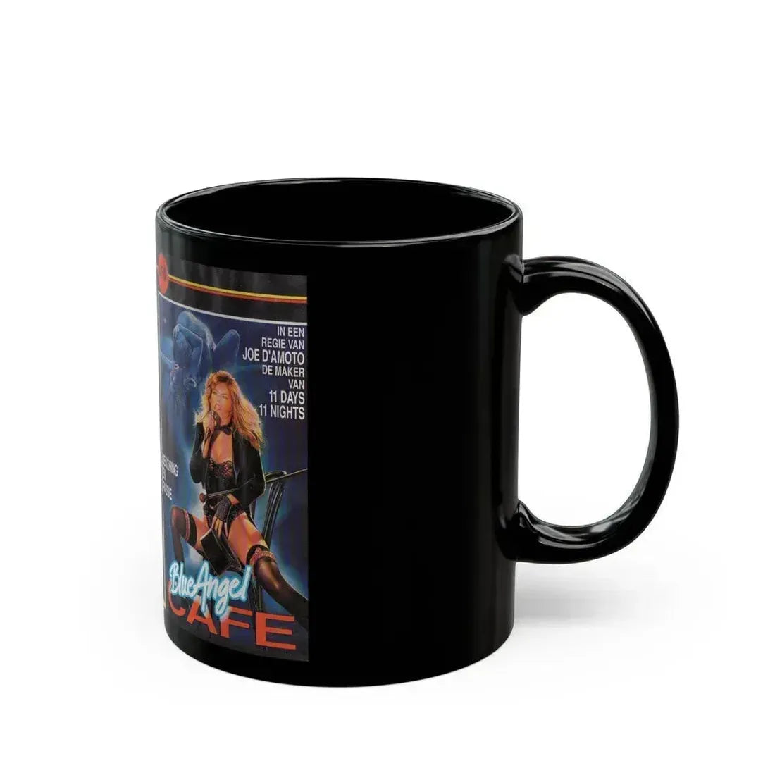 BLUE ANGEL CAFE (VHS COVER) - Black Coffee Mug - Go Mug Yourself