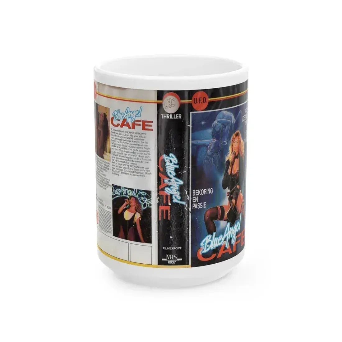 BLUE ANGEL CAFE (VHS COVER) - White Coffee Mug 15oz - Go Mug Yourself