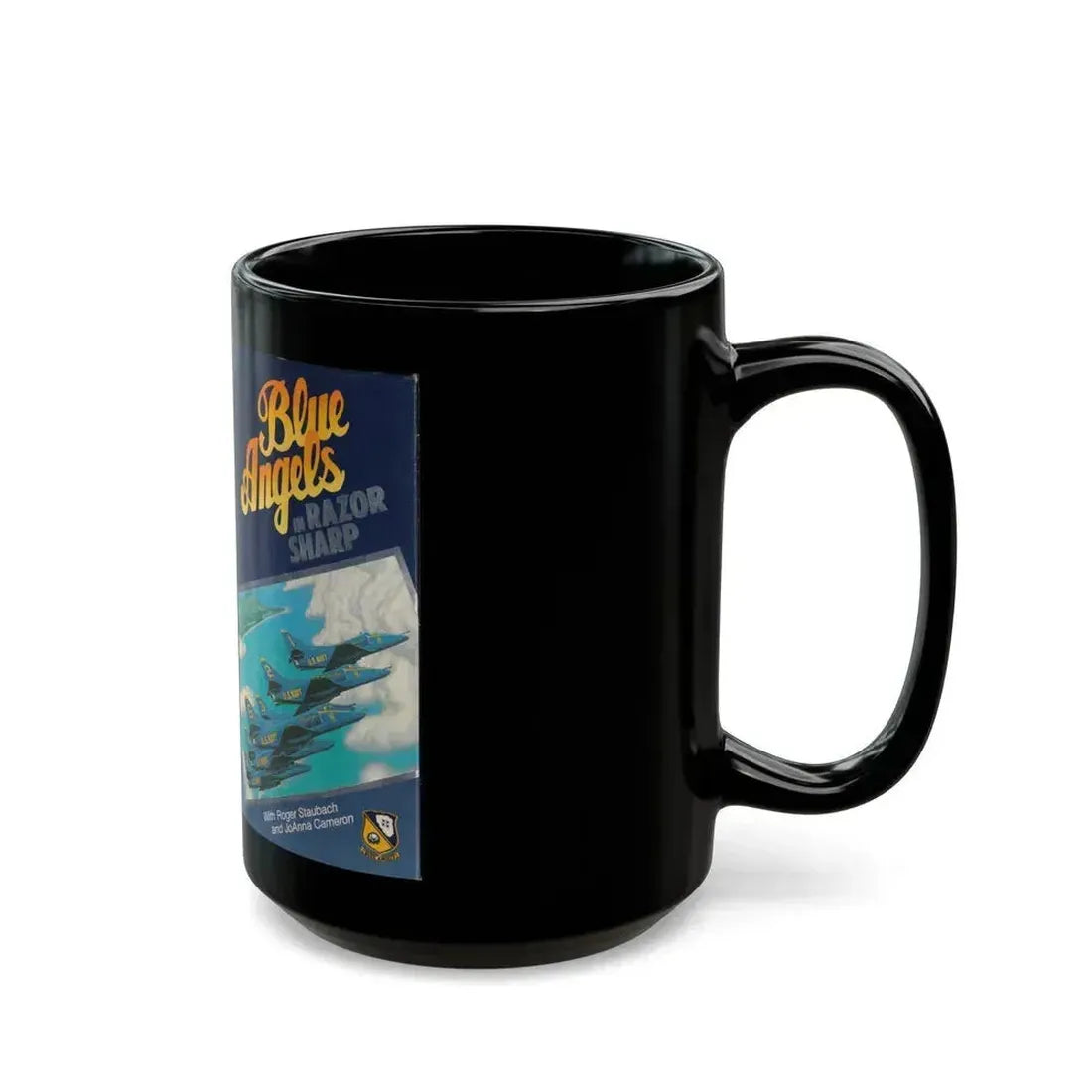 BLUE ANGELS IN RAZOR SHARP (VHS COVER) - Black Coffee Mug - Go Mug Yourself