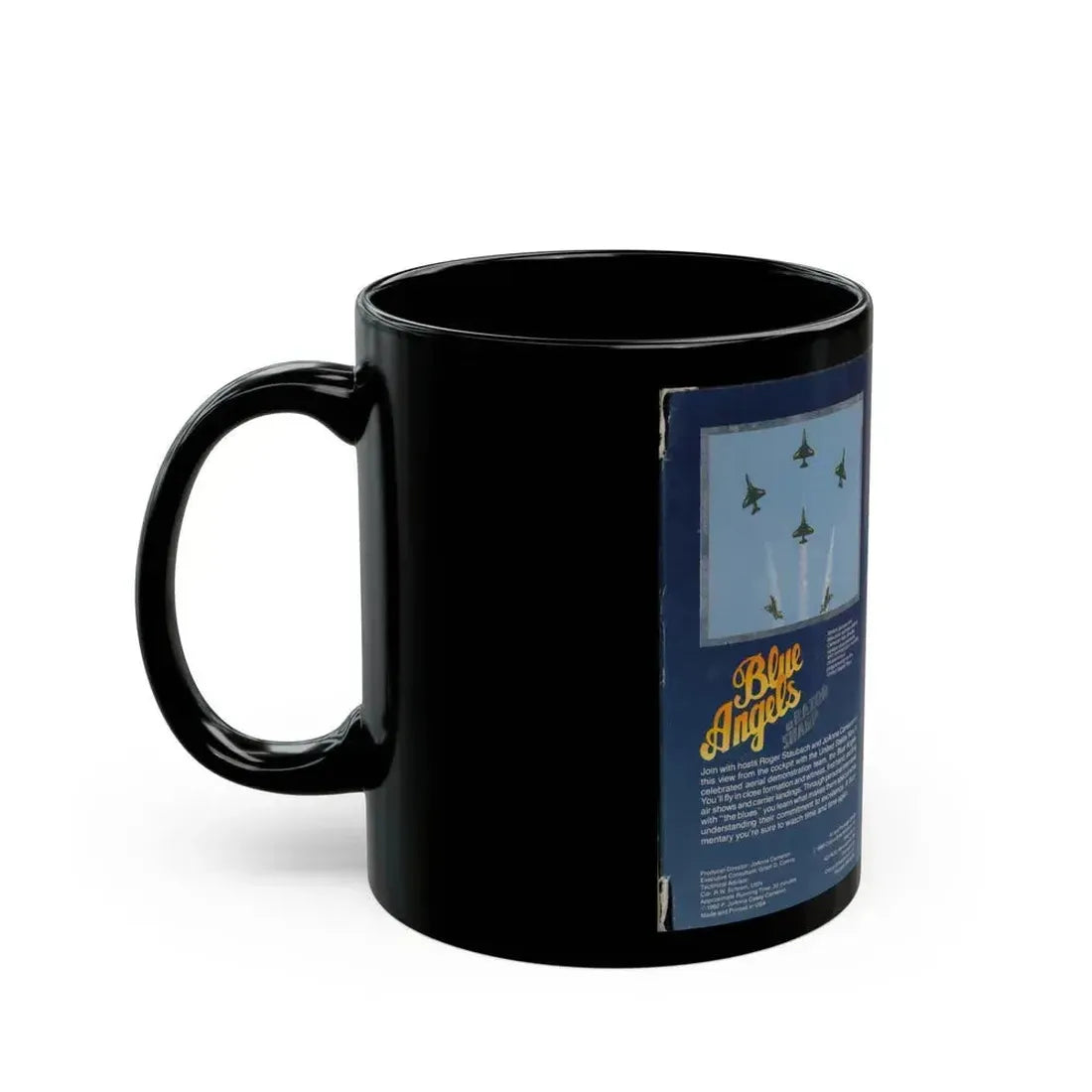 BLUE ANGELS IN RAZOR SHARP (VHS COVER) - Black Coffee Mug - Go Mug Yourself