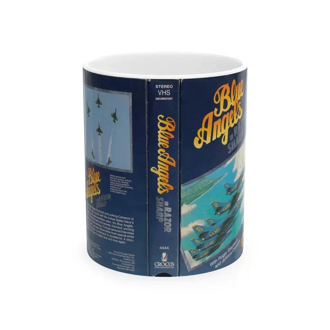 BLUE ANGELS IN RAZOR SHARP (VHS COVER) - White Coffee Mug 11oz - Go Mug Yourself