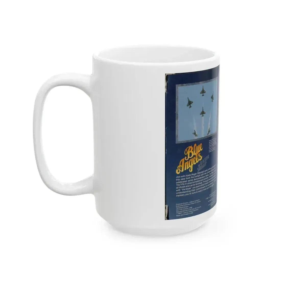 BLUE ANGELS IN RAZOR SHARP (VHS COVER) - White Coffee Mug - Go Mug Yourself