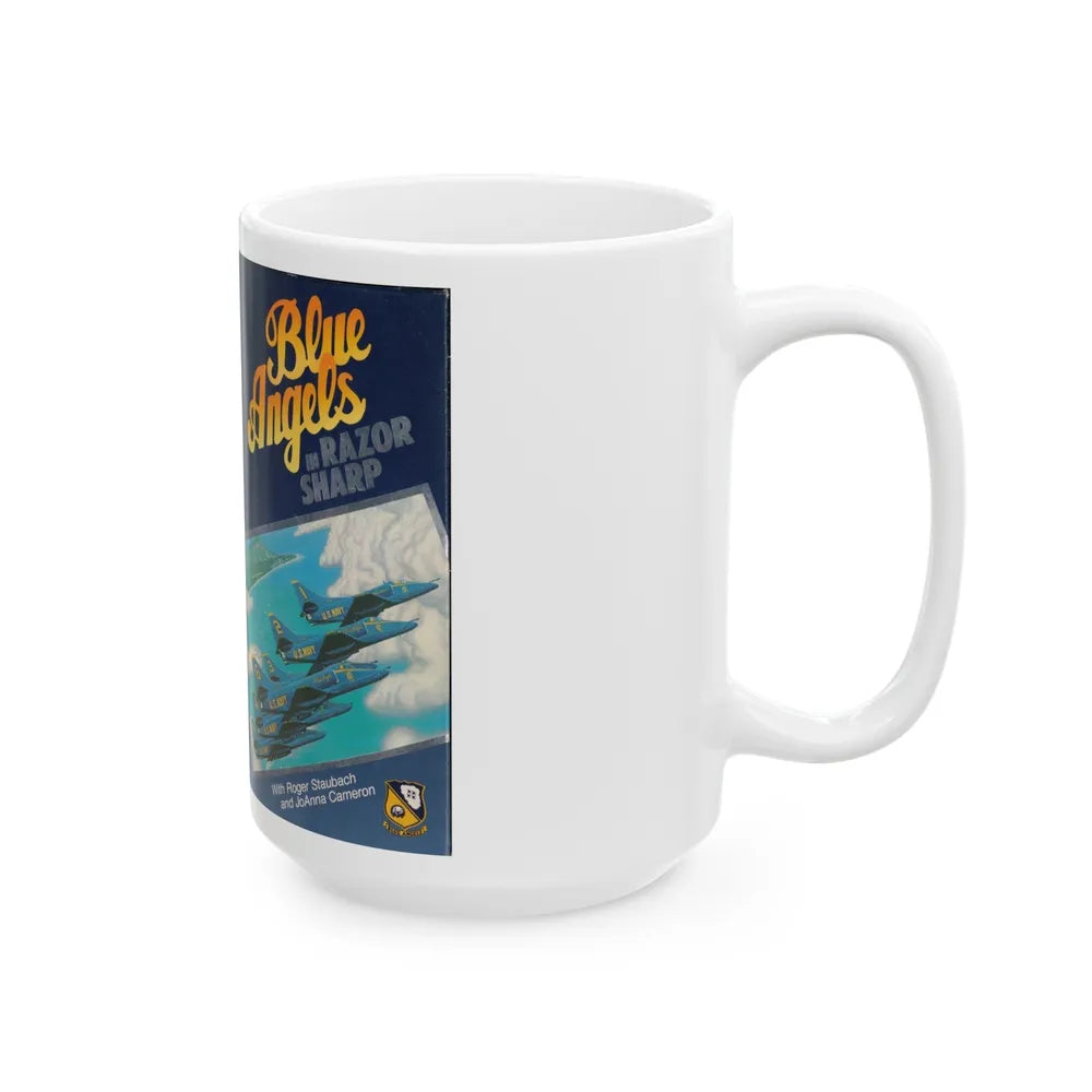 BLUE ANGELS IN RAZOR SHARP (VHS COVER) - White Coffee Mug-Go Mug Yourself