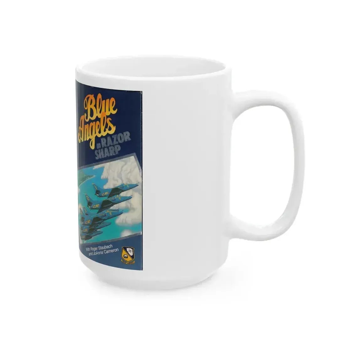 BLUE ANGELS IN RAZOR SHARP (VHS COVER) - White Coffee Mug - Go Mug Yourself