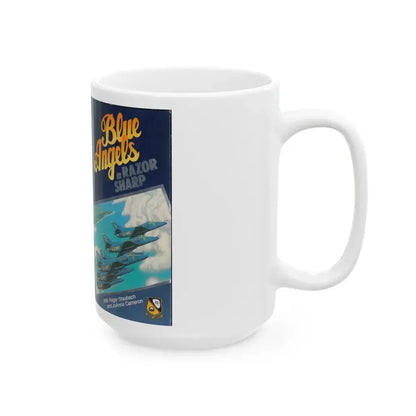 BLUE ANGELS IN RAZOR SHARP (VHS COVER) - White Coffee Mug - Go Mug Yourself
