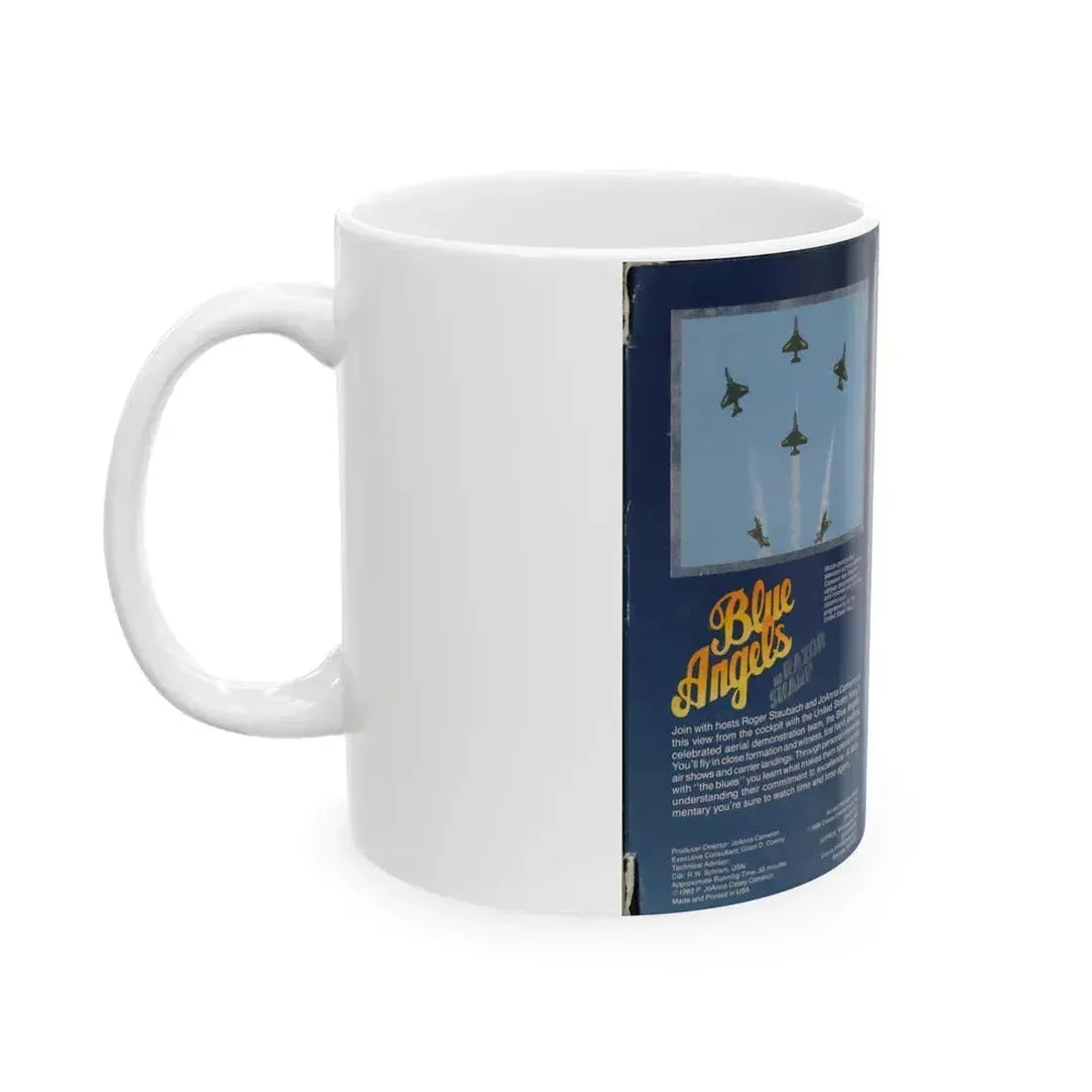 BLUE ANGELS IN RAZOR SHARP (VHS COVER) - White Coffee Mug - Go Mug Yourself