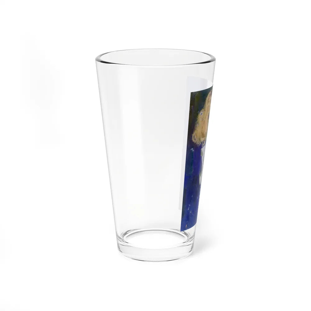 Blue Beads (Magazine Illustration) Pint Glass 16oz-Go Mug Yourself