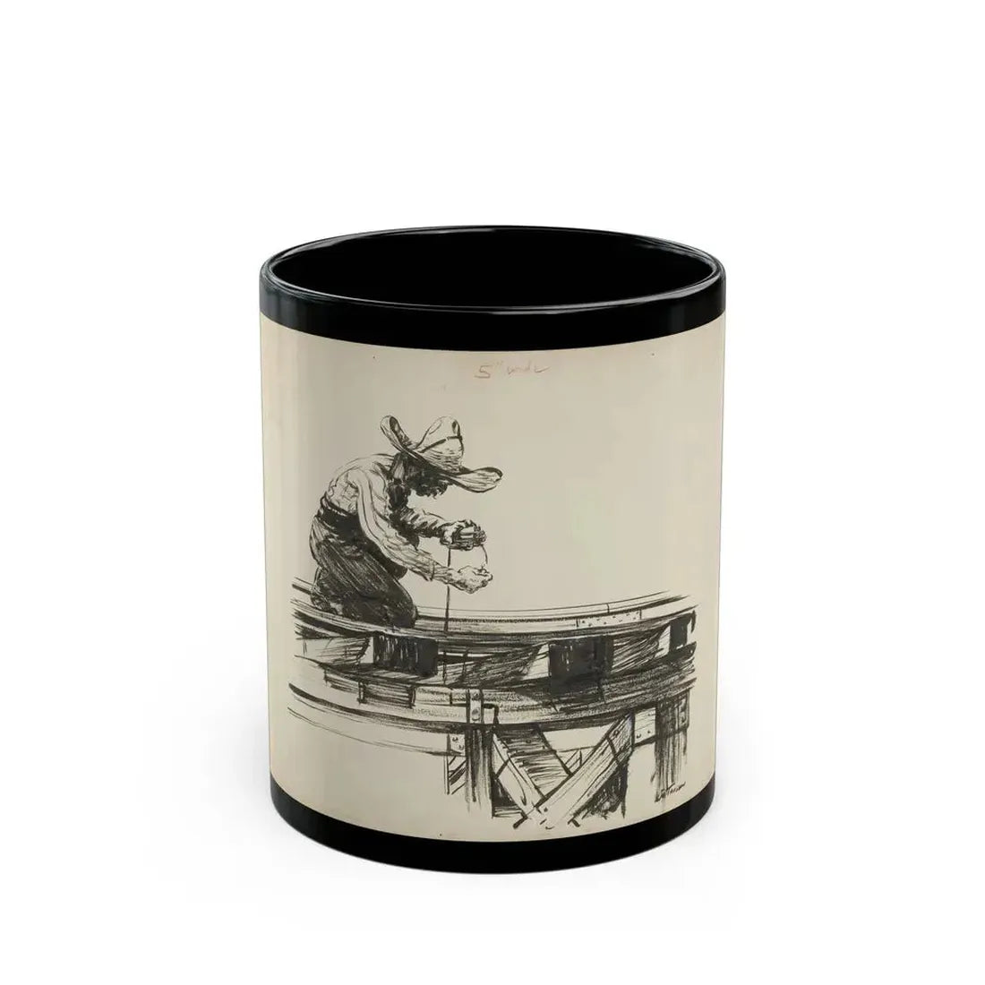 Blue Book Magazine Illustration - Black Coffee Mug 11oz - Go Mug Yourself