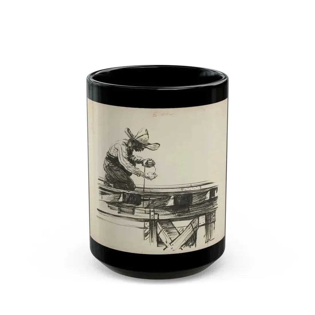Blue Book Magazine Illustration - Black Coffee Mug 15oz - Go Mug Yourself