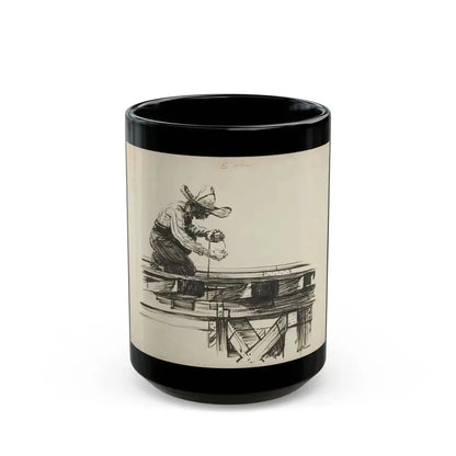 Blue Book Magazine Illustration - Black Coffee Mug 15oz - Go Mug Yourself