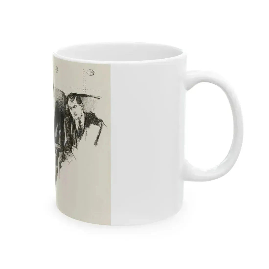 Blue Book Magazine Illustration, February 1943 - White Coffee Mug - Go Mug Yourself