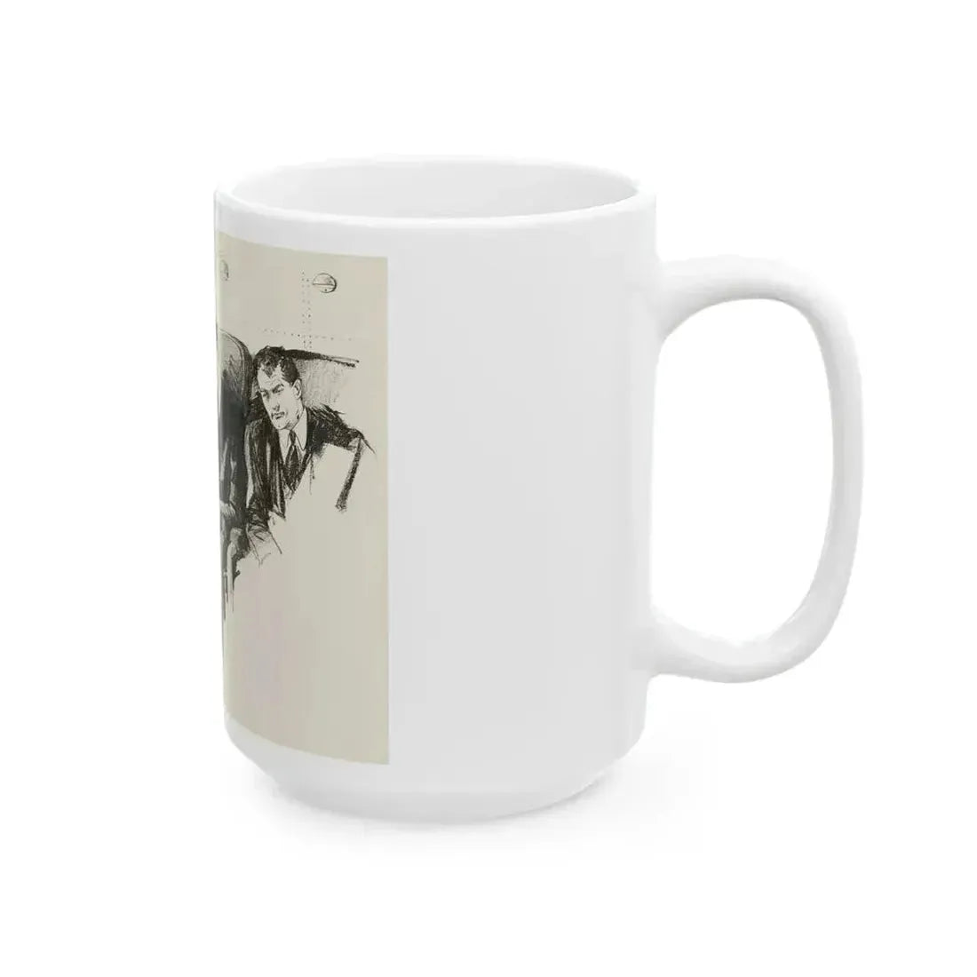 Blue Book Magazine Illustration, February 1943 - White Coffee Mug - Go Mug Yourself