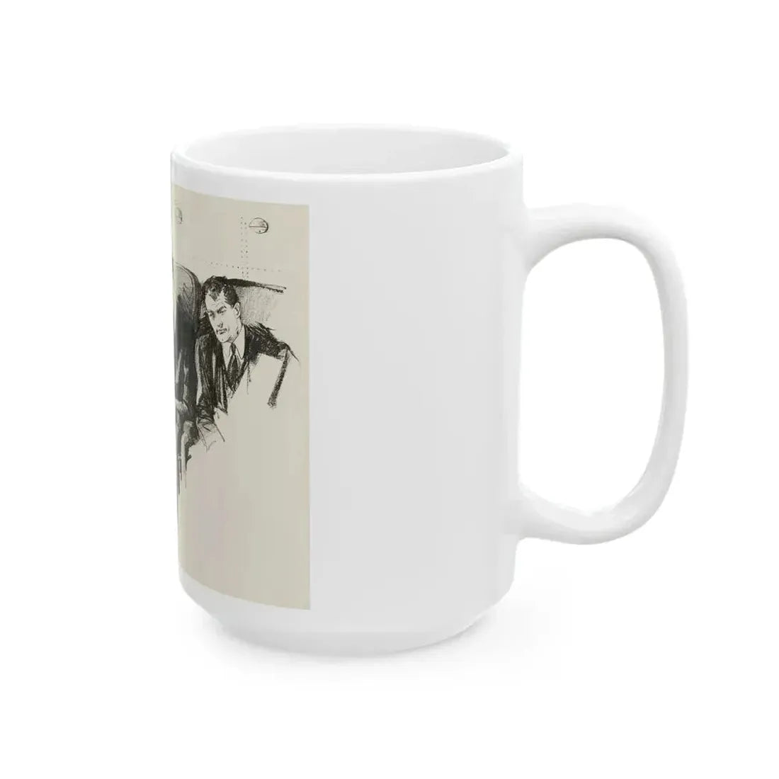 Blue Book Magazine Illustration, February 1943 - White Coffee Mug - Go Mug Yourself