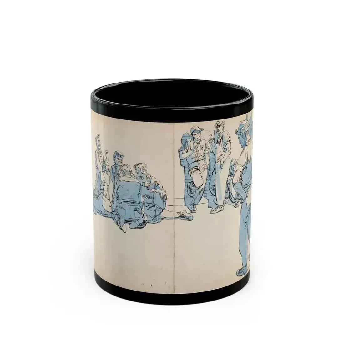 Blue Book Magazine Illustration (McCall Corporation, 1944) - Black Coffee Mug 11oz - Go Mug Yourself