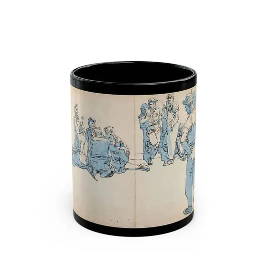 Blue Book Magazine Illustration (McCall Corporation, 1944) - Black Coffee Mug 11oz - Go Mug Yourself