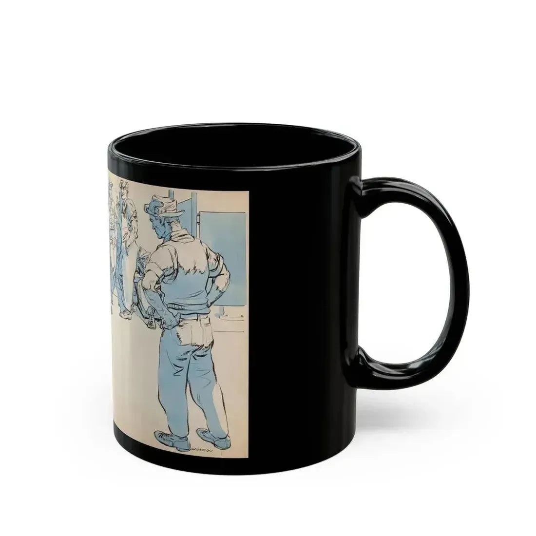Blue Book Magazine Illustration (McCall Corporation, 1944) - Black Coffee Mug - Go Mug Yourself