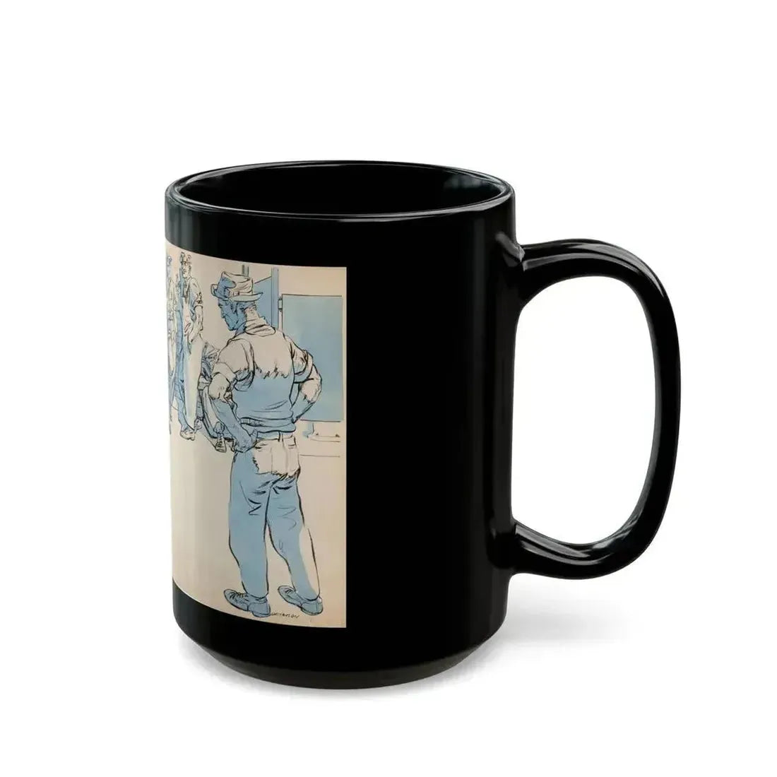 Blue Book Magazine Illustration (McCall Corporation, 1944) - Black Coffee Mug - Go Mug Yourself