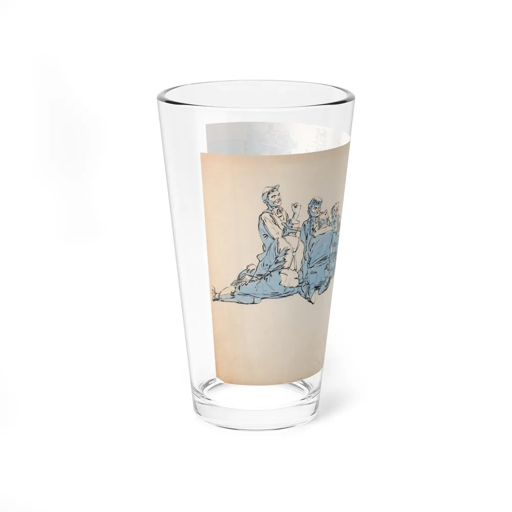 Blue Book Magazine Illustration (McCall Corporation, 1944) (Magazine Illustration) Pint Glass 16oz-Go Mug Yourself