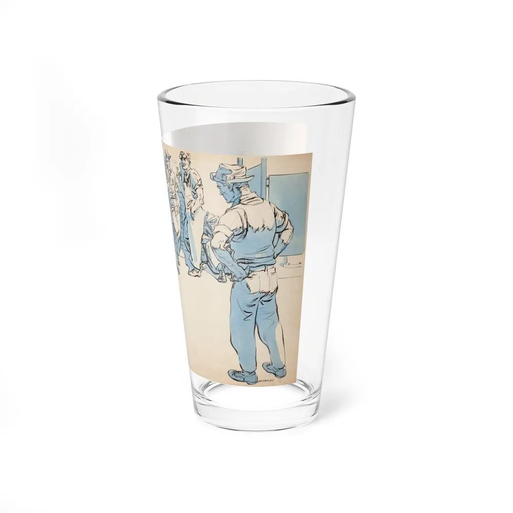 Blue Book Magazine Illustration (McCall Corporation, 1944) (Magazine Illustration) Pint Glass 16oz-Go Mug Yourself